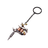 Maxbell Alloy Tattoo Gun Necklace Key Chain Mini Tattooing Machine Necklace Pendant Black A