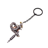 Maxbell Alloy Tattoo Gun Necklace Key Chain Mini Tattooing Machine Necklace Pendant Black A