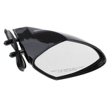 Maxbell Black Plastic Motorboat Universal Right Side Mount Rearview Mirror