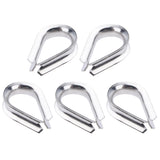 Maxbell 304 Stainless Steel 1/4" Diameter Wire Rope Cable Thimbles Rigging Set of 5