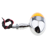 Maxbell Pair of Universal Motorcycle Metal Turn Signals Indicator Lamps Sliver 2