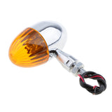 Maxbell Pair of Universal Motorcycle Metal Turn Signals Indicator Lamps Sliver 2