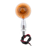 Maxbell Pair of Universal Motorcycle Metal Turn Signals Indicator Lamps Sliver 2