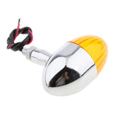 Maxbell Pair of Universal Motorcycle Metal Turn Signals Indicator Lamps Sliver 2
