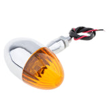 Maxbell Pair of Universal Motorcycle Metal Turn Signals Indicator Lamps Sliver 2