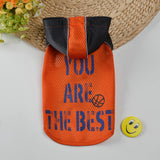 Maxbell Small Dog Outdoor Vest Soccer Print Pattern Pet Spring Summer Vest Orange M