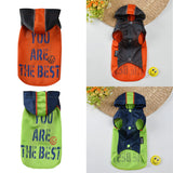 Maxbell Small Dog Outdoor Vest Soccer Print Pattern Pet Spring Summer Vest Orange M