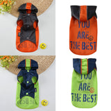 Maxbell Small Dog Outdoor Vest Soccer Print Pattern Pet Spring Summer Vest Orange M