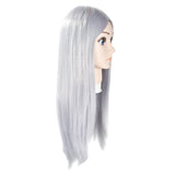 Maxbell Pro Hair Mannequin Training Head with High Temperature Fiber Wig Anime Gray