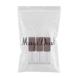 Maxbell 3x 5ml Empty Lip Gloss Tubes Balm Bottle Cosmetic Lip Oil Container w/ wand Brownish Red