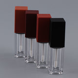 Maxbell 3x 5ml Empty Lip Gloss Tubes Balm Bottle Cosmetic Lip Oil Container w/ wand Brownish Red