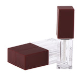 Maxbell 3x 5ml Empty Lip Gloss Tubes Balm Bottle Cosmetic Lip Oil Container w/ wand Brownish Red