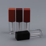 Maxbell 3x 5ml Empty Lip Gloss Tubes Balm Bottle Cosmetic Lip Oil Container w/ wand Brownish Red