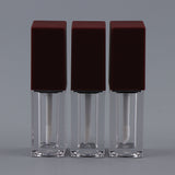 Maxbell 3x 5ml Empty Lip Gloss Tubes Balm Bottle Cosmetic Lip Oil Container w/ wand Brownish Red