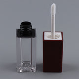 Maxbell 3x 5ml Empty Lip Gloss Tubes Balm Bottle Cosmetic Lip Oil Container w/ wand Brownish Red