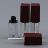 Maxbell 3x 5ml Empty Lip Gloss Tubes Balm Bottle Cosmetic Lip Oil Container w/ wand Brownish Red