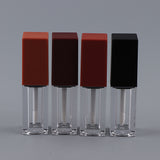 Maxbell 3x 5ml Empty Lip Gloss Tubes Balm Bottle Cosmetic Lip Oil Container w/ wand Brownish Red