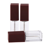 Maxbell 3x 5ml Empty Lip Gloss Tubes Balm Bottle Cosmetic Lip Oil Container w/ wand Brownish Red