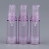 Maxbell 3x Empty Airless Pump Bottle Refilled Cosmetic Lotion Serum Container Purple