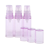 Maxbell 3x Empty Airless Pump Bottle Refilled Cosmetic Lotion Serum Container Purple