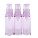 Maxbell 3x Empty Airless Pump Bottle Refilled Cosmetic Lotion Serum Container Purple