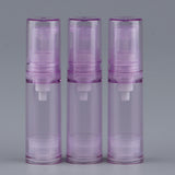 Maxbell 3x Empty Airless Pump Bottle Refilled Cosmetic Lotion Serum Container Purple