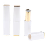 Maxbell 3pcs 11.1mm Empty Lipstick Tubes Lip Balm DIY Container Tube Bottles White