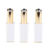 Maxbell 3pcs 11.1mm Empty Lipstick Tubes Lip Balm DIY Container Tube Bottles White