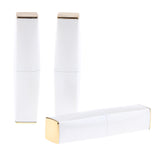 Maxbell 3pcs 11.1mm Empty Lipstick Tubes Lip Balm DIY Container Tube Bottles White