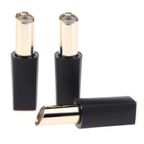 Maxbell 3pcs 11.1mm Empty Lipstick Tubes Lip Balm DIY Container Tube Bottles Matte Black