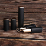 Maxbell 3pcs 11.1mm Empty Lipstick Tubes Lip Balm DIY Container Tube Bottles Matte Black