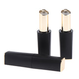 Maxbell 3pcs 11.1mm Empty Lipstick Tubes Lip Balm DIY Container Tube Bottles Matte Black