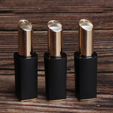 Maxbell 3pcs 11.1mm Empty Lipstick Tubes Lip Balm DIY Container Tube Bottles Matte Black