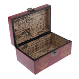 Maxbell Retro Antique Flower Carved Wooden Jewelry Storage Box Case