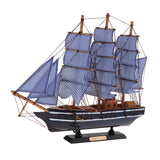 Maxbell Wooden Sailboat Handmade Carved Pirate Ship Nautical Decor 360x85x410mm