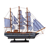 Maxbell Wooden Sailboat Handmade Carved Pirate Ship Nautical Decor 360x85x410mm