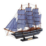 Maxbell Wooden Sailboat Handmade Carved Pirate Ship Nautical Decor 360x85x410mm