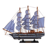 Maxbell Wooden Sailboat Handmade Carved Pirate Ship Nautical Decor 360x85x410mm