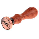 Maxbell DIY Brass Head Letter A-Z Sealing Wax Stamp Wood Handle Scrapbookinp M