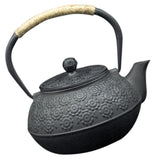 Maxbell Japanese Cast Iron Kettle Tetsubin Teapot  Black Sakura