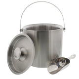 Maxbell Stainless Steel Double Walled Insulated Ice Bucket Wine Cooler with Lid 2L