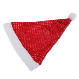 Maxbell Christmas Santa Claus Hat Party Sequins Hats Cap Xmas Festive Costume Red