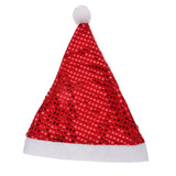 Maxbell Christmas Santa Claus Hat Party Sequins Hats Cap Xmas Festive Costume Red