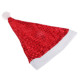 Maxbell Christmas Santa Claus Hat Party Sequins Hats Cap Xmas Festive Costume Red