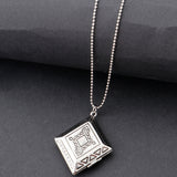 Maxbell Brass Openable Photo Lockets Phase Box Pendant Necklace Memorial Silver