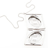 Maxbell Brass Openable Photo Lockets Phase Box Pendant Necklace Memorial Silver