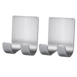 Maxbell 2x Adhesive Bathroom Hooks for Shaving Razor Safety Shaver Towel Shower Puff