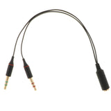 Maxbell Headphone Mic Y Splitter Cable Audio Microphone 3.5mm Jack For PC