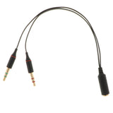 Maxbell Headphone Mic Y Splitter Cable Audio Microphone 3.5mm Jack For PC