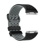 Maxbell Soft Silicone Strap Band Sport Bracelet for Ionic Smart Watch Black-Gray